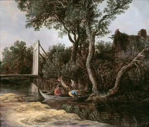 Landschaft mit Brücke